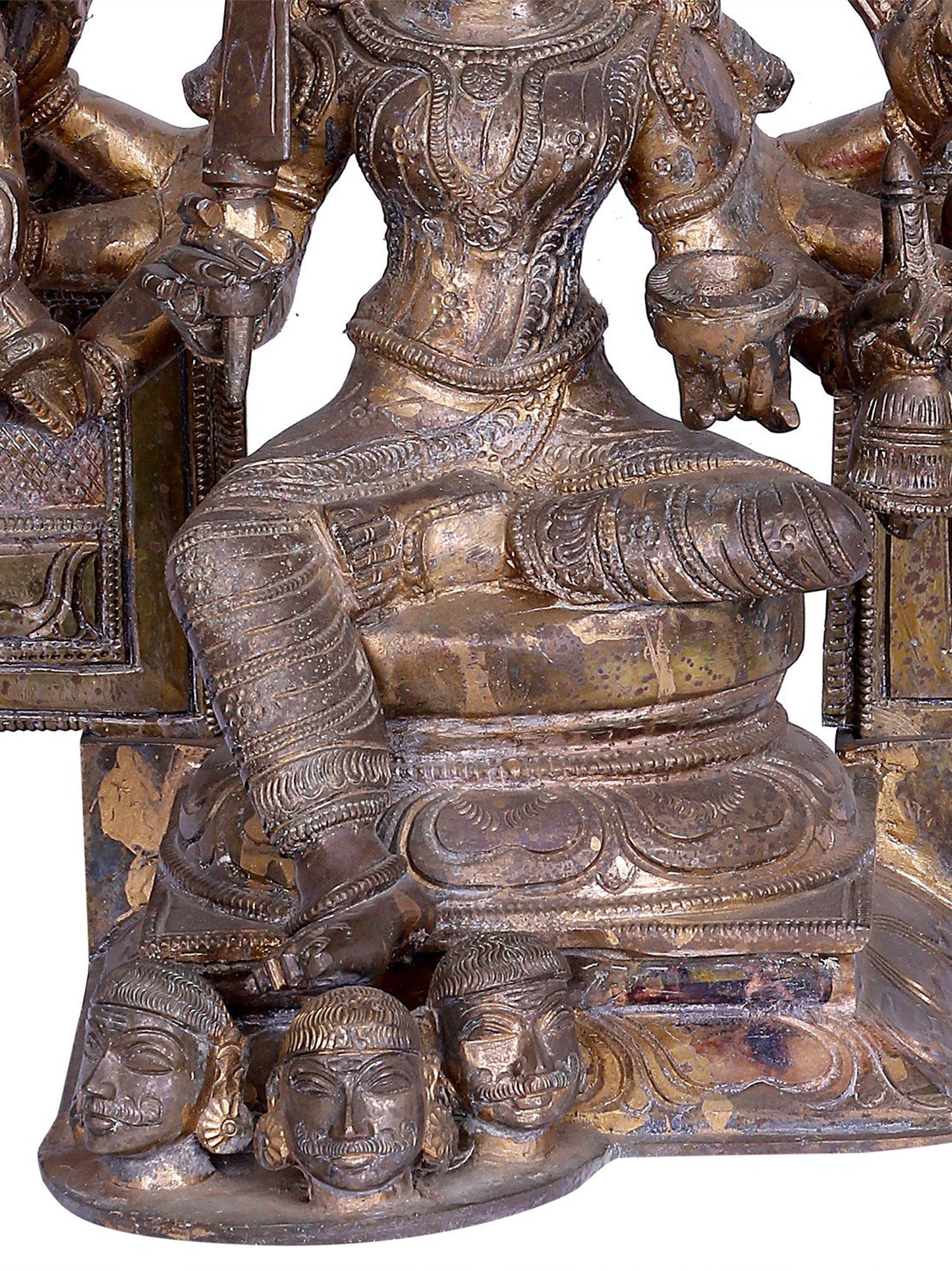 20" Goddess Mariamman with Prabhavali | Madhuchista Vidhana (Lost-Wax) | Panchaloha Bronze from Swamimalai