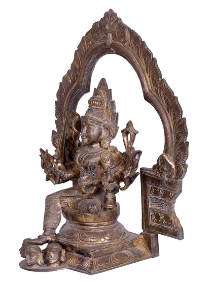 20" Goddess Mariamman with Prabhavali | Madhuchista Vidhana (Lost-Wax) | Panchaloha Bronze from Swamimalai