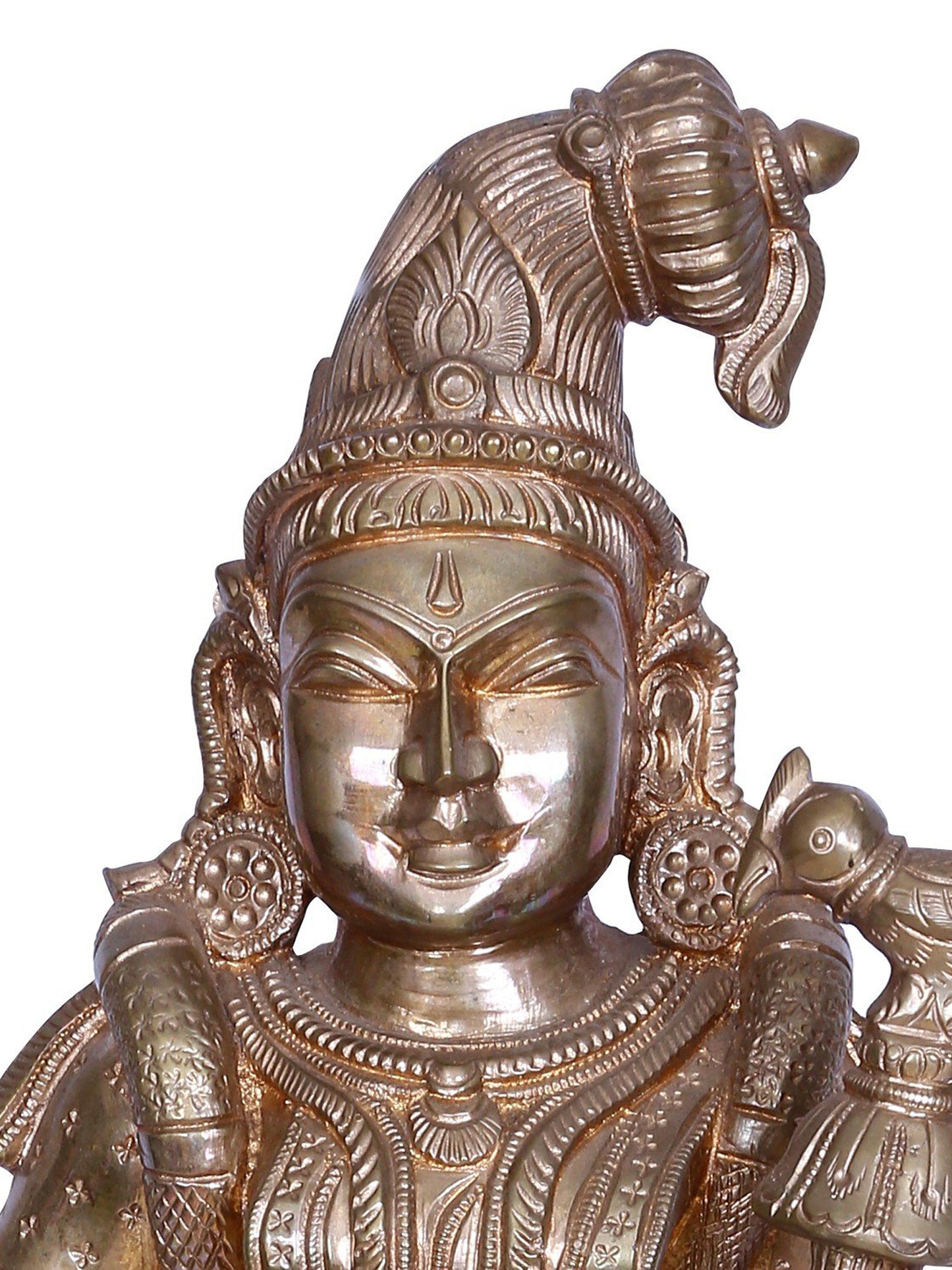 19” Goddess Andal Statue | Madhuchista Vidhana (Lost-Wax) | Panchaloha Bronze from Swamimalai