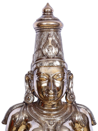 26" Goddess Annapoorna | Handmade | Madhuchista Vidhana (Lost-Wax) | Panchaloha Bronze from Swamimalai