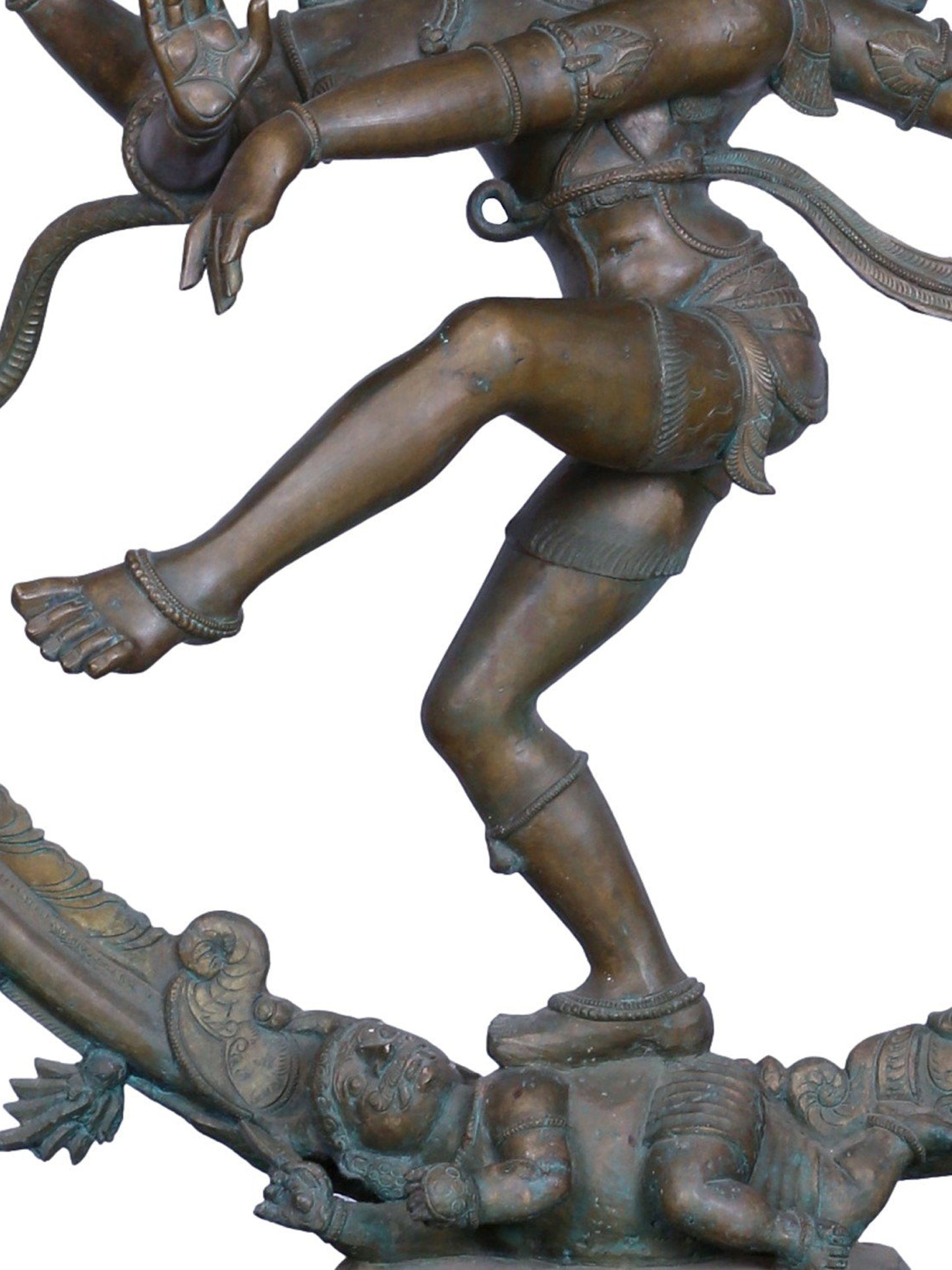 37" Lord Nataraja (Dancing Lord Shiva) - Handmade Panchaloha Bronze Sculpture