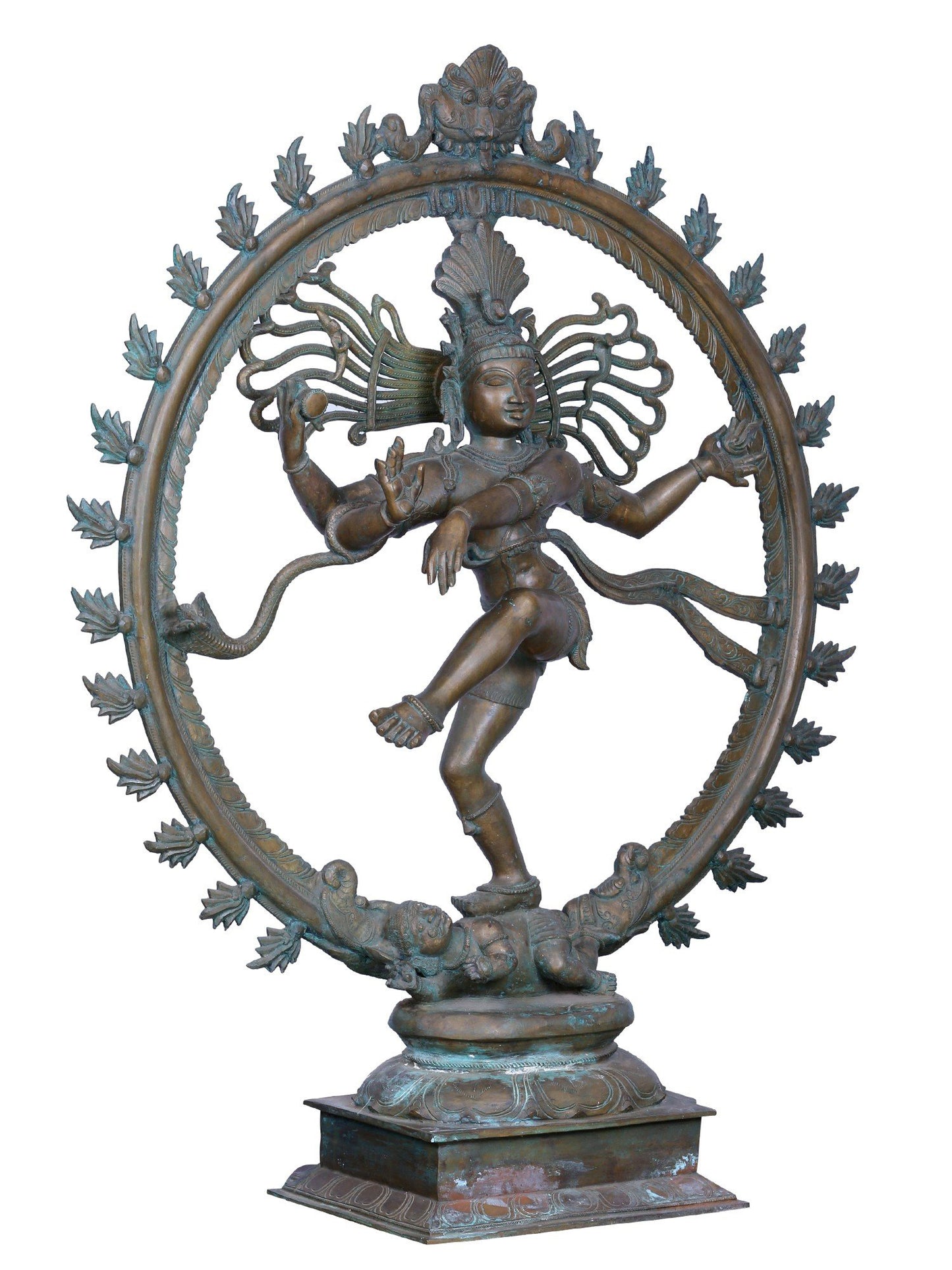 37" Lord Nataraja (Dancing Lord Shiva) - Handmade Panchaloha Bronze Sculpture