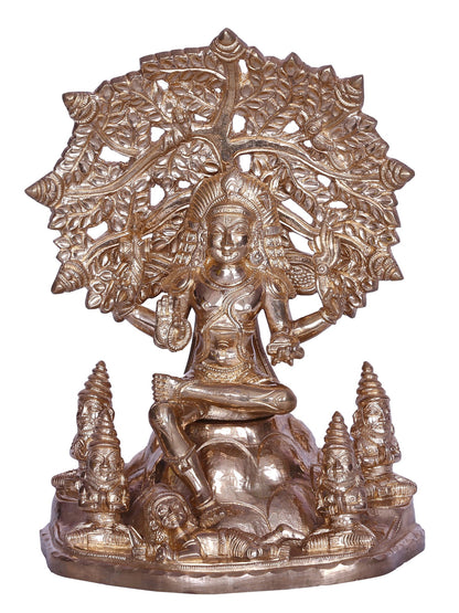 7" Dakshinamurthy - The Aspect Of Lord Shiva | Decorative Bronze Idol | Figurine For Gifting | Bronze Statue For Temple