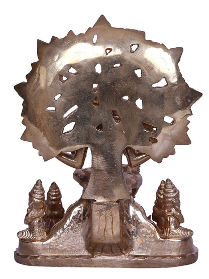 7" Dakshinamurthy - The Aspect Of Lord Shiva | Decorative Bronze Idol | Figurine For Gifting | Bronze Statue For Temple