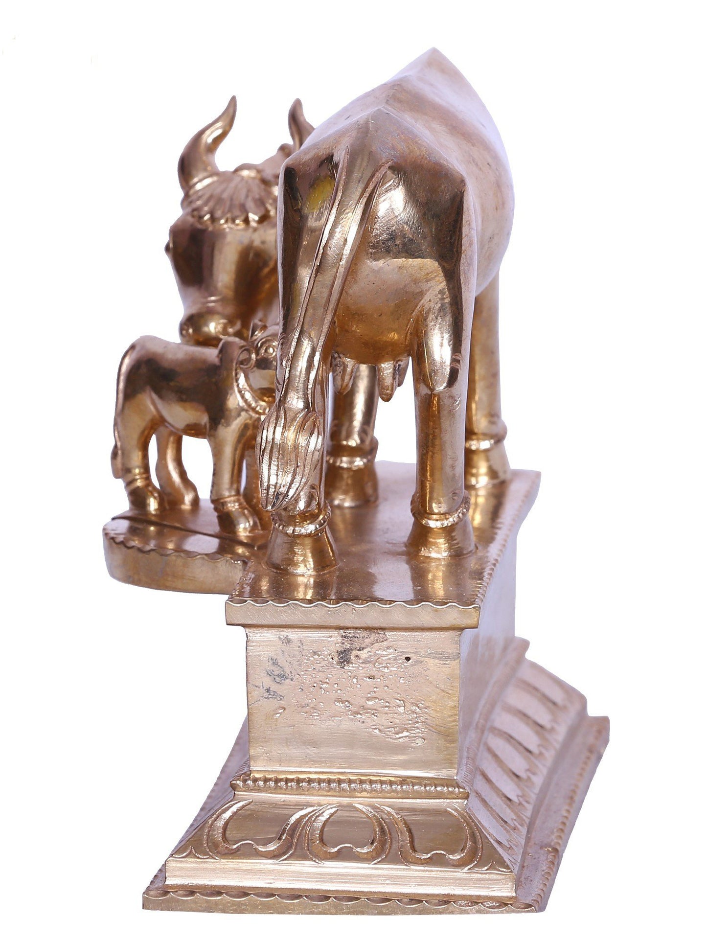 6" The Mother's Love Cow And Calf Bronze Statue | Handmade Bronze Sculpture