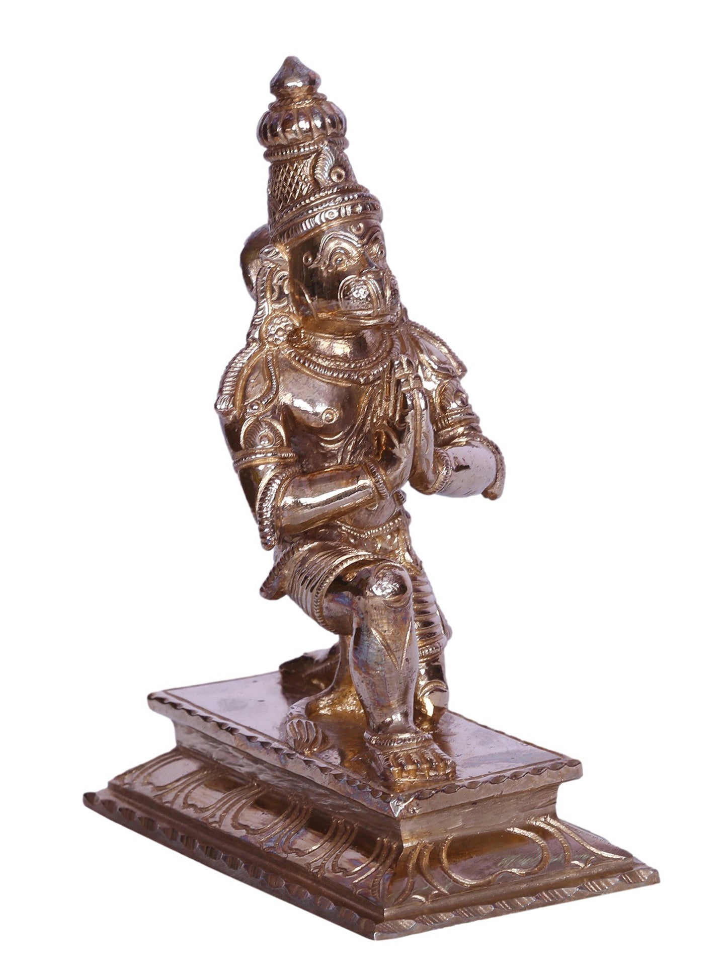 6" Shri Hanuman Bronze Idol Seated on Throne | Bronze Statue For Temple