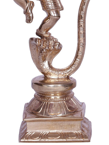 6" Hindu God Kalinga Krishna Standing On Serpent | Decorative Bronze Idol | Figurine For Gifting | Bronze Statue For Temple