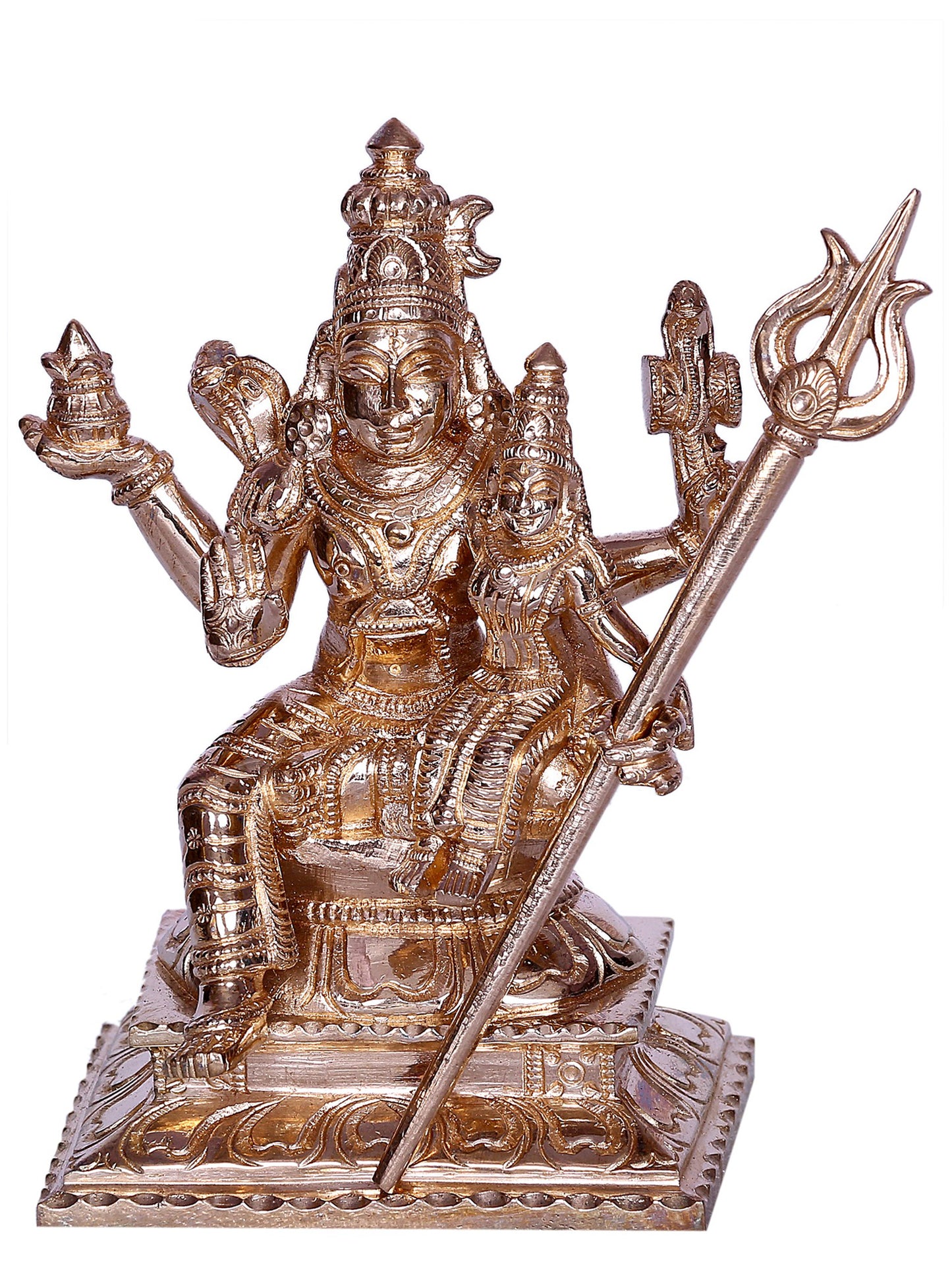 5" Hindu God Swarna Akarshana Bhairava | Decorative Bronze Idol | Figurine For Gifting | Bronze Statue For Temple