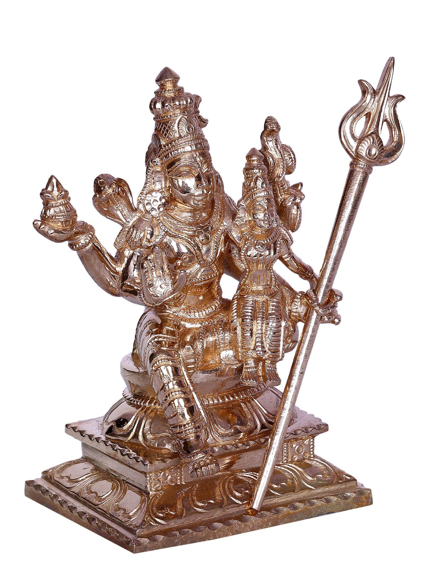 5" Hindu God Swarna Akarshana Bhairava | Decorative Bronze Idol | Figurine For Gifting | Bronze Statue For Temple