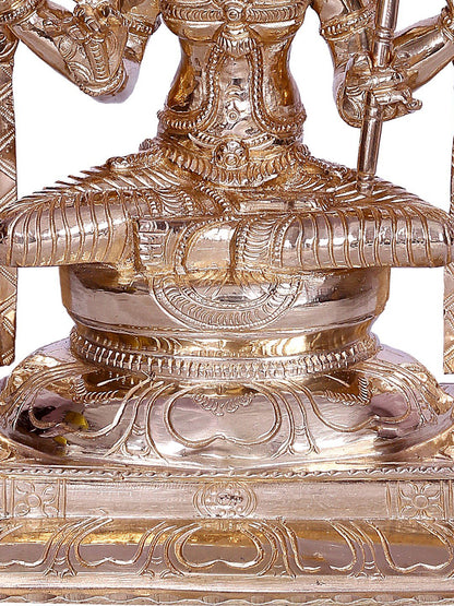 10" Goddess Kamakshi Bronze Sculpture With Arch | Decorative Bronze Idol | Figurine For Gifting