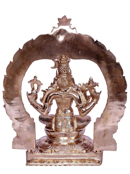 12" Goddess Rajarajeshwari With Kirtimukha Arch | Decorative Bronze Idol