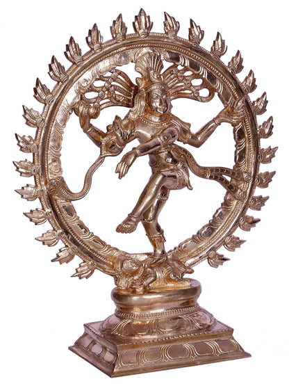 13" Lord Natraja (Dancing Lord Shiva) | Handmade Idol | Bronze Idol | Lord Shiva Bronze Statue