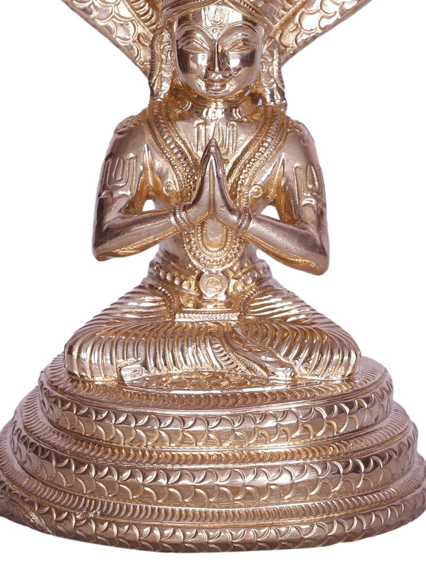 6" Hindu Religious Leader Manavala Mamunigal Bronze Statue | Handmade | Bronze Idol