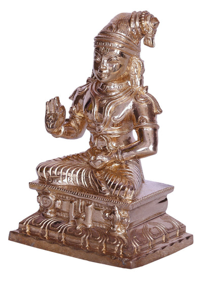 5" Hindu Saint Nammalvar Bronze Statue | Handmade Idol | Bronze Figurine