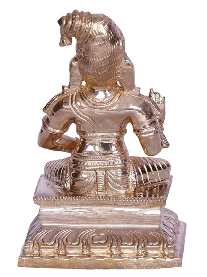 5" Hindu Saint Nammalvar Bronze Statue | Handmade Idol | Bronze Figurine