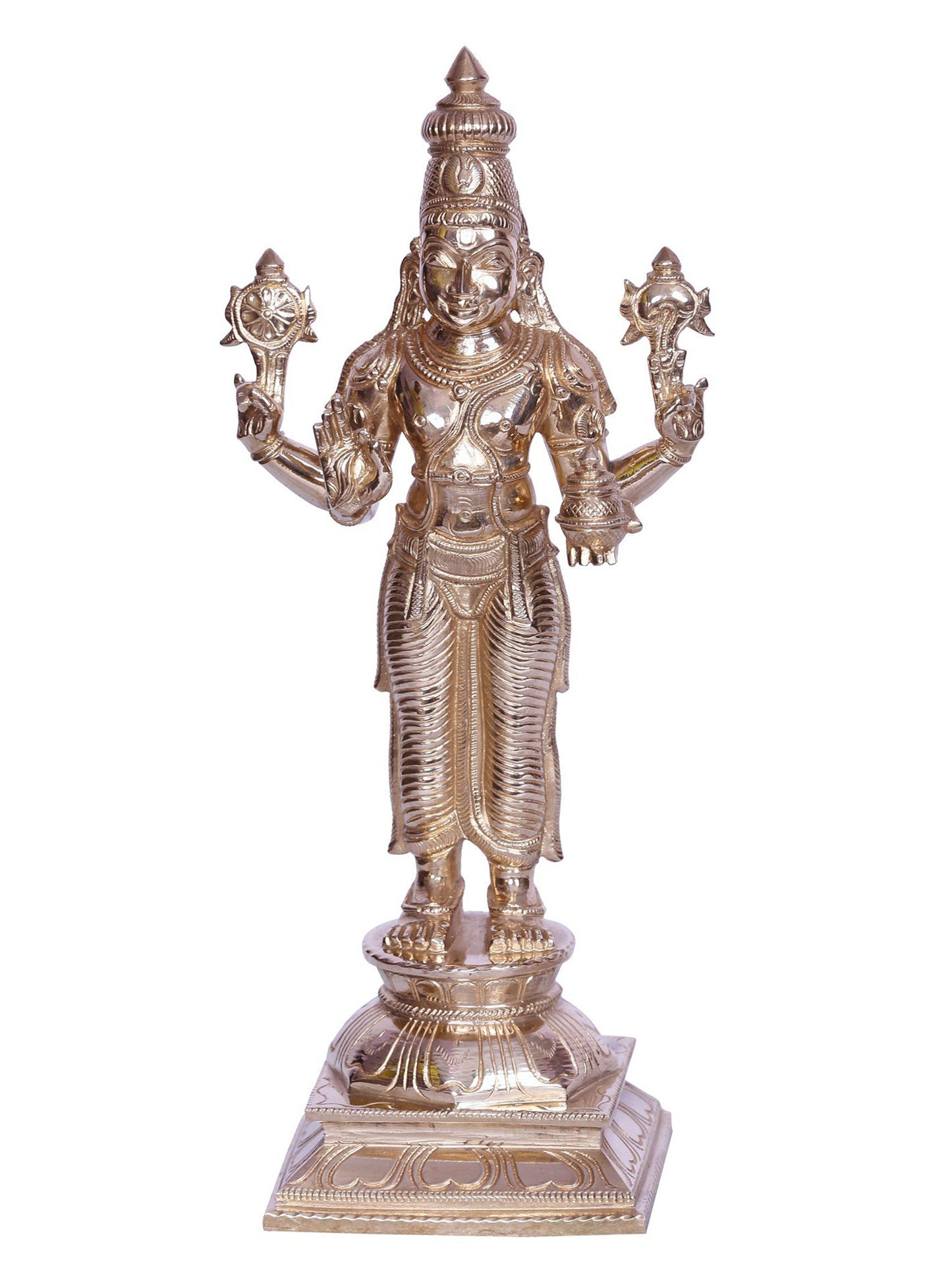 Hindu God Of Ayurveda Dhanvantari | Decorative Bronze Idol | Figurine For Gifting | Bronze Statue For Temple