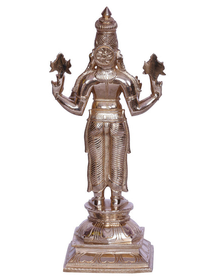 Hindu God Of Ayurveda Dhanvantari | Decorative Bronze Idol | Figurine For Gifting | Bronze Statue For Temple