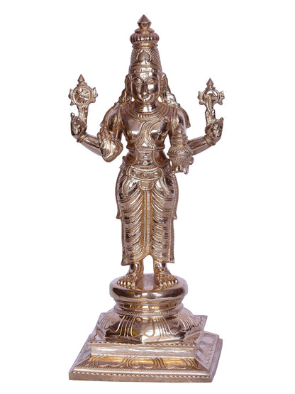 Hindu God Of Ayurveda Dhanvantari | Decorative Bronze Idol | Figurine For Gifting | Bronze Statue For Temple