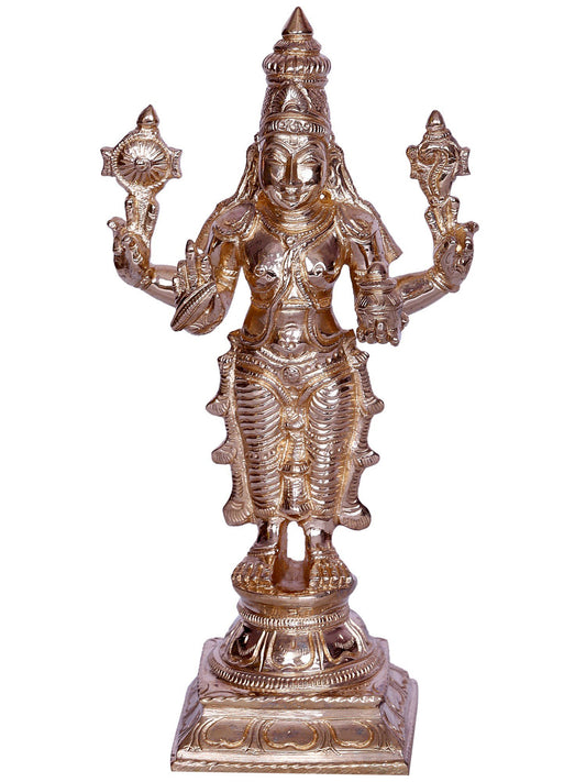 Hindu God Of Ayurveda Dhanvantari | Decorative Bronze Idol | Figurine For Gifting | Bronze Statue For Temple