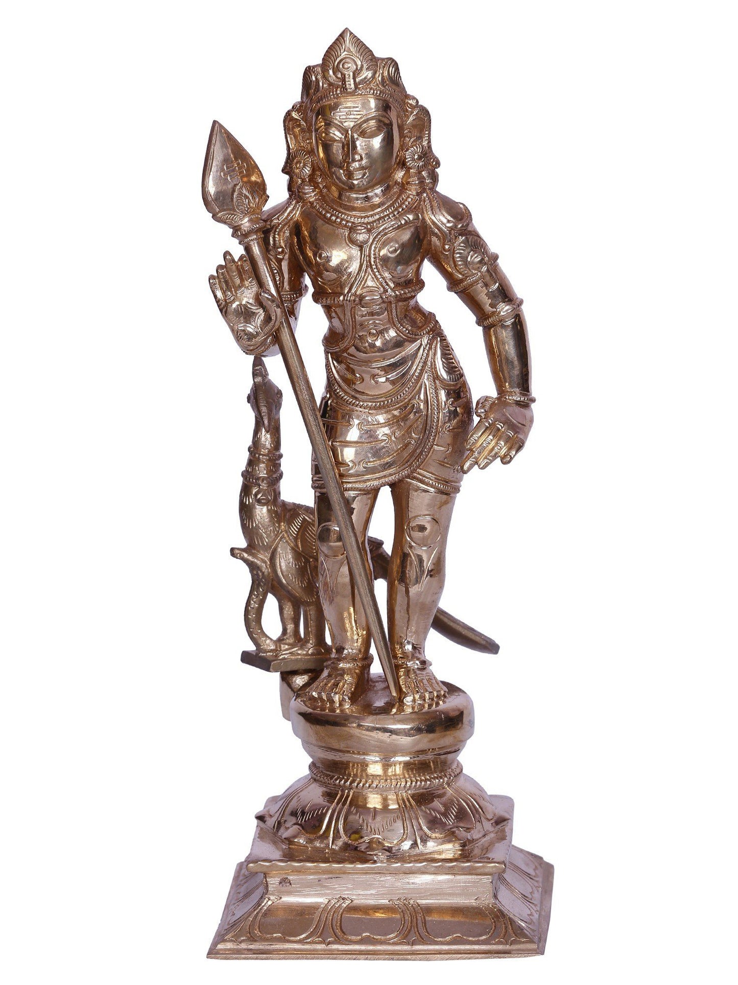 Hindu God Bala Murugan (Kartikeya) Bronze Statue | Decorative Bronze Idol | Figurine For Gifting | Bronze Statue For Temple