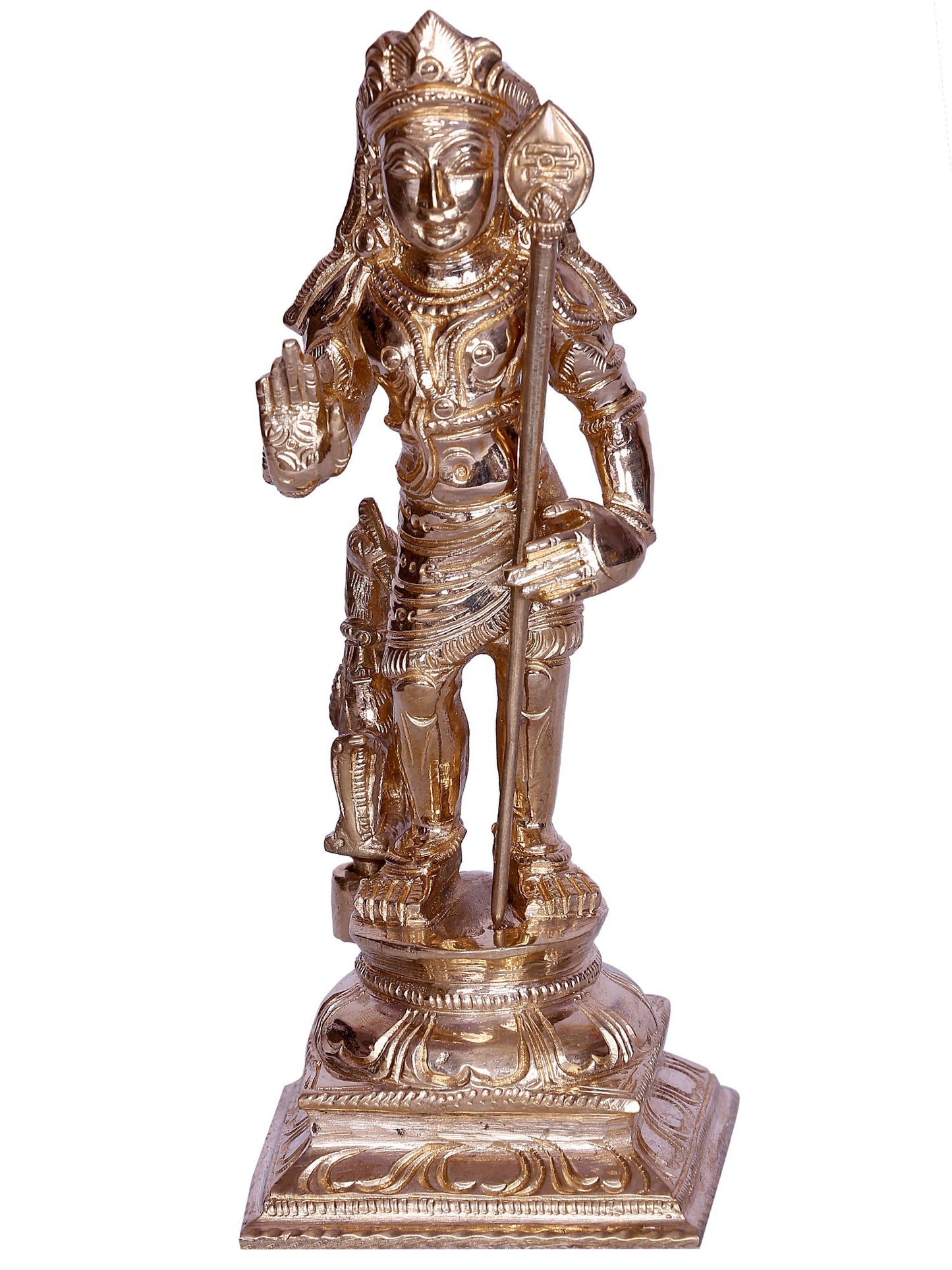 Hindu God Bala Murugan (Kartikeya) Bronze Statue | Decorative Bronze Idol | Figurine For Gifting | Bronze Statue For Temple