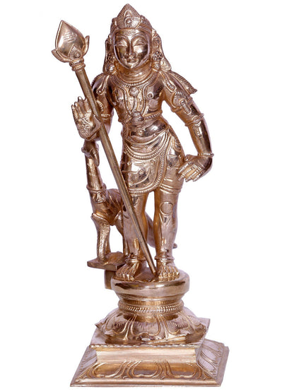 Hindu God Bala Murugan (Kartikeya) Bronze Statue | Decorative Bronze Idol | Figurine For Gifting | Bronze Statue For Temple