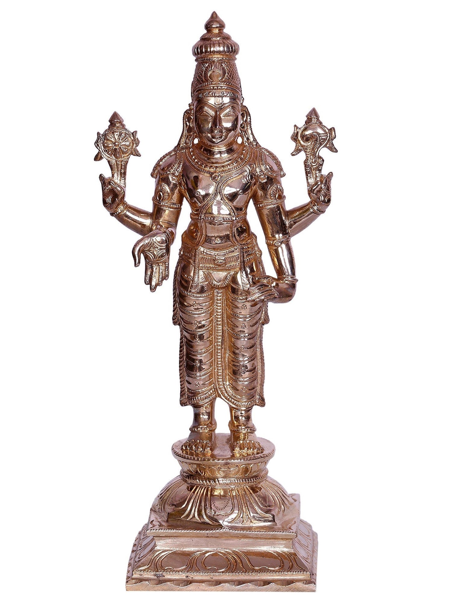 Hindu Tamil Deity Varadharaja Perumal Bronze Statue | Decorative Bronze Idol | Bronze Statue For Temple