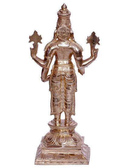 Hindu Tamil Deity Varadharaja Perumal Bronze Statue | Decorative Bronze Idol | Bronze Statue For Temple