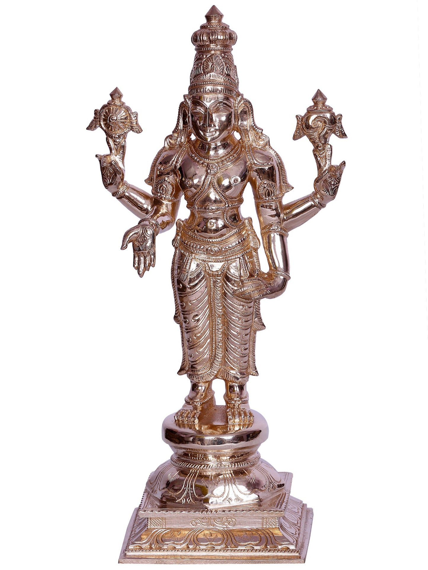 Hindu Tamil Deity Varadharaja Perumal Bronze Statue | Decorative Bronze Idol | Bronze Statue For Temple