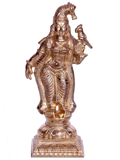 6" Goddess Andal Bronze Statue | Tamil Alwar Saint Idol | Handmade Idol | Bronze Figurine