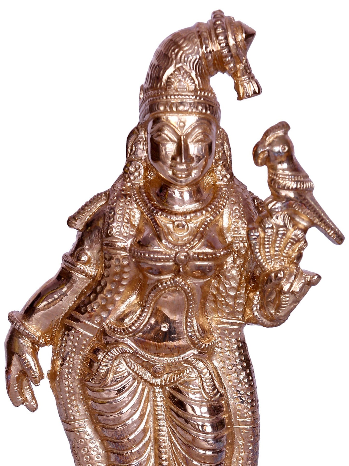 6" Goddess Andal Bronze Statue | Tamil Alwar Saint Idol | Handmade Idol | Bronze Figurine