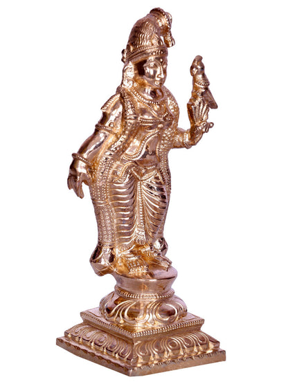 6" Goddess Andal Bronze Statue | Tamil Alwar Saint Idol | Handmade Idol | Bronze Figurine