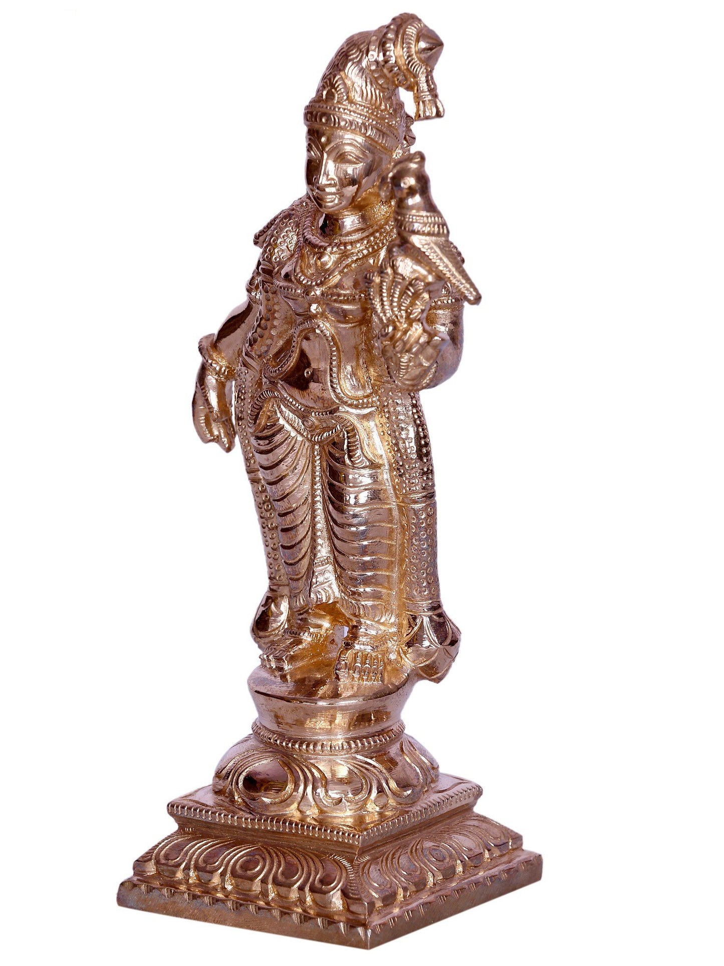 6" Goddess Andal Bronze Statue | Tamil Alwar Saint Idol | Handmade Idol | Bronze Figurine