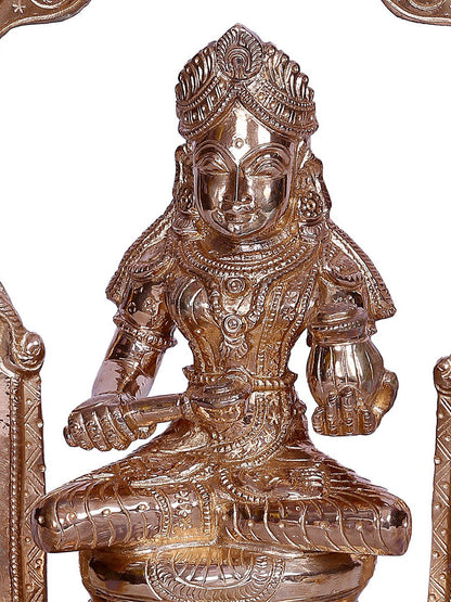 10" Goddess Annapurna Bronze Statue With Arch | Handmade Statue | Bronze Goddess Idol