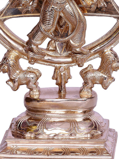 6" Tamil Deity Perumal (Form Of Lord Vishnu) Bronze Sculpture | Decorative Bronze Idol | Bronze Statue For Temple