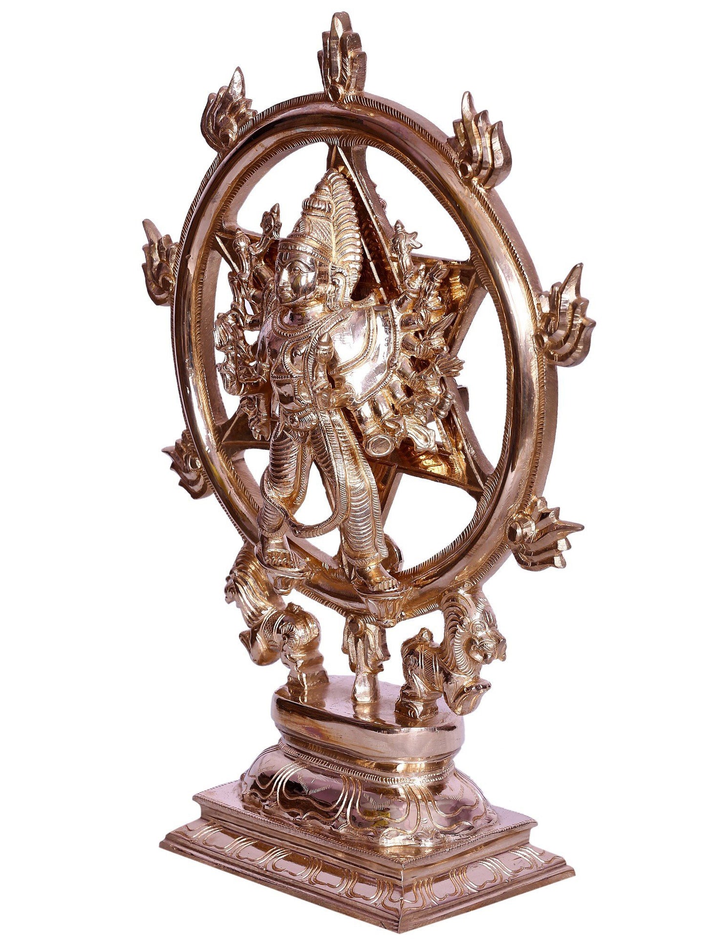 6" Tamil Deity Perumal (Form Of Lord Vishnu) Bronze Sculpture | Decorative Bronze Idol | Bronze Statue For Temple