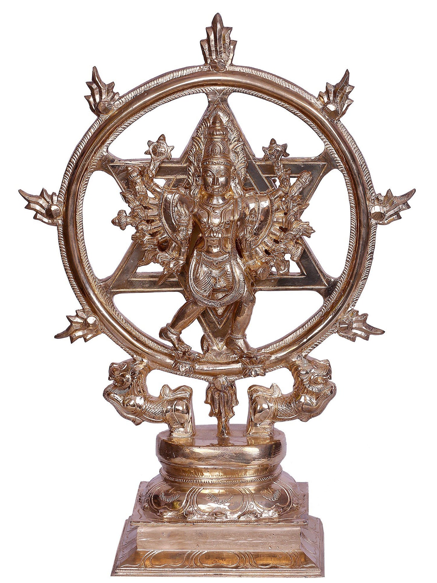 6" Tamil Deity Perumal (Form Of Lord Vishnu) Bronze Sculpture | Decorative Bronze Idol | Bronze Statue For Temple