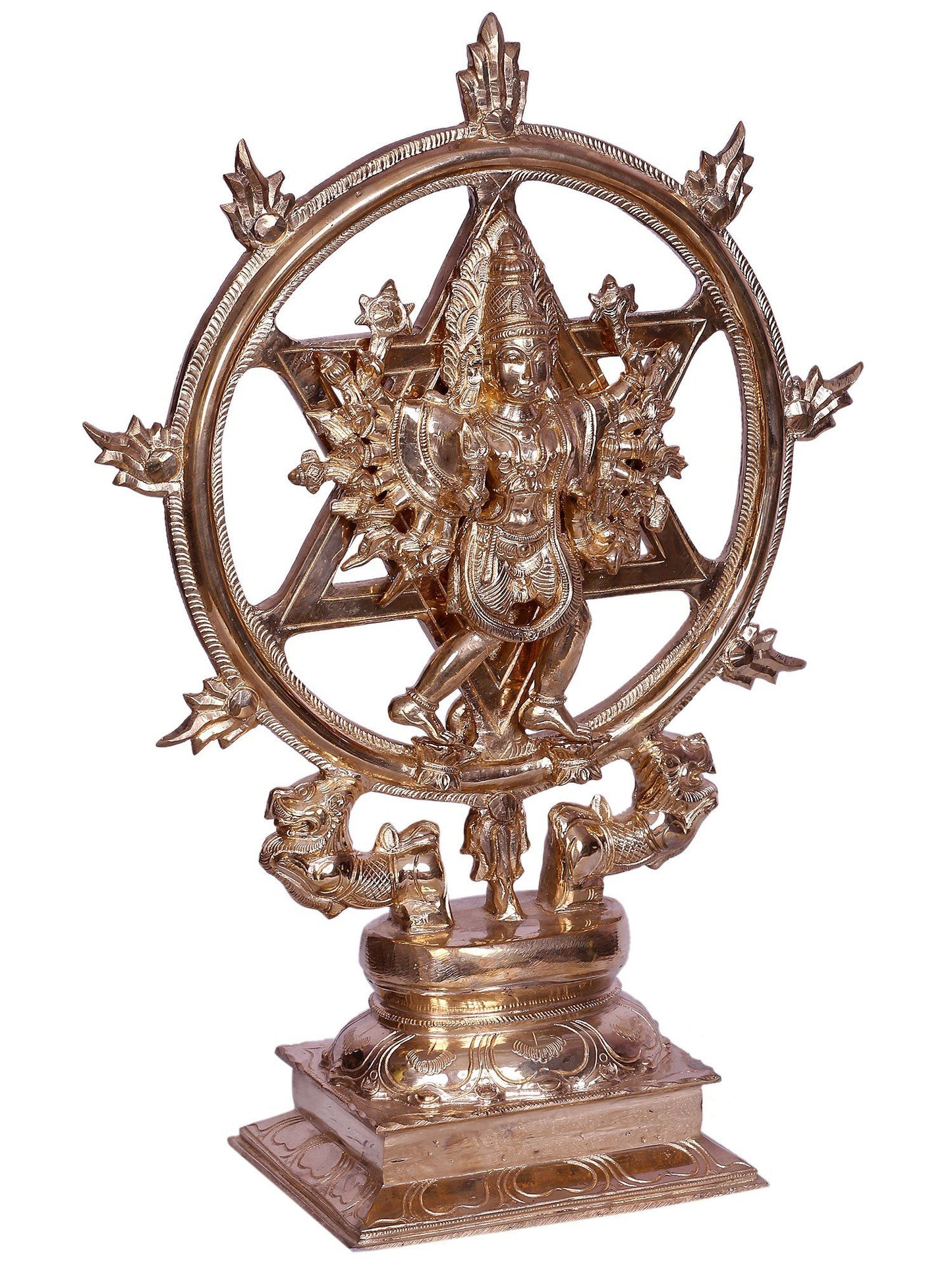 6" Tamil Deity Perumal (Form Of Lord Vishnu) Bronze Sculpture | Decorative Bronze Idol | Bronze Statue For Temple