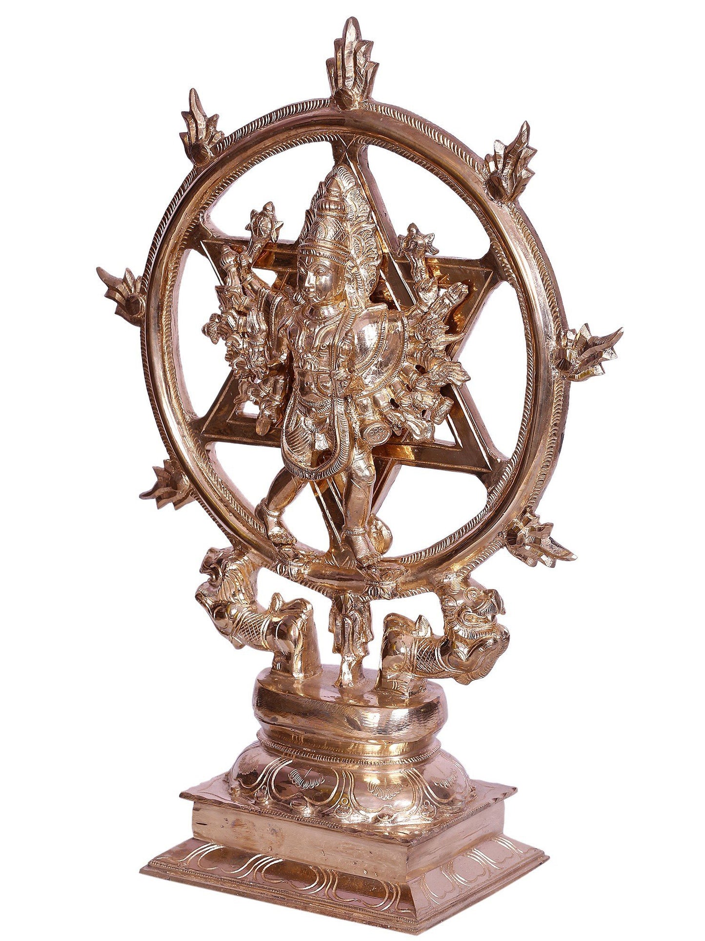 6" Tamil Deity Perumal (Form Of Lord Vishnu) Bronze Sculpture | Decorative Bronze Idol | Bronze Statue For Temple