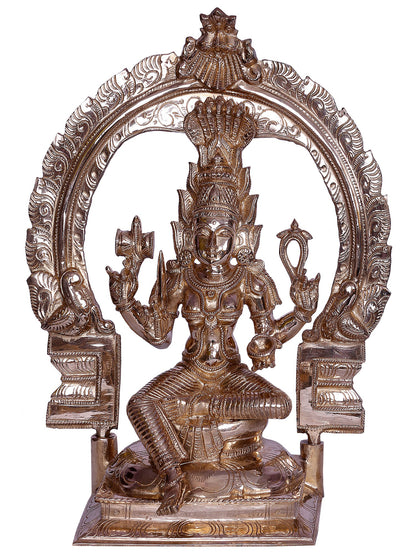 12" Goddess Mariamman (South India Durga) Bronze Statue with Arch | Handmade Idol | Goddess Statue