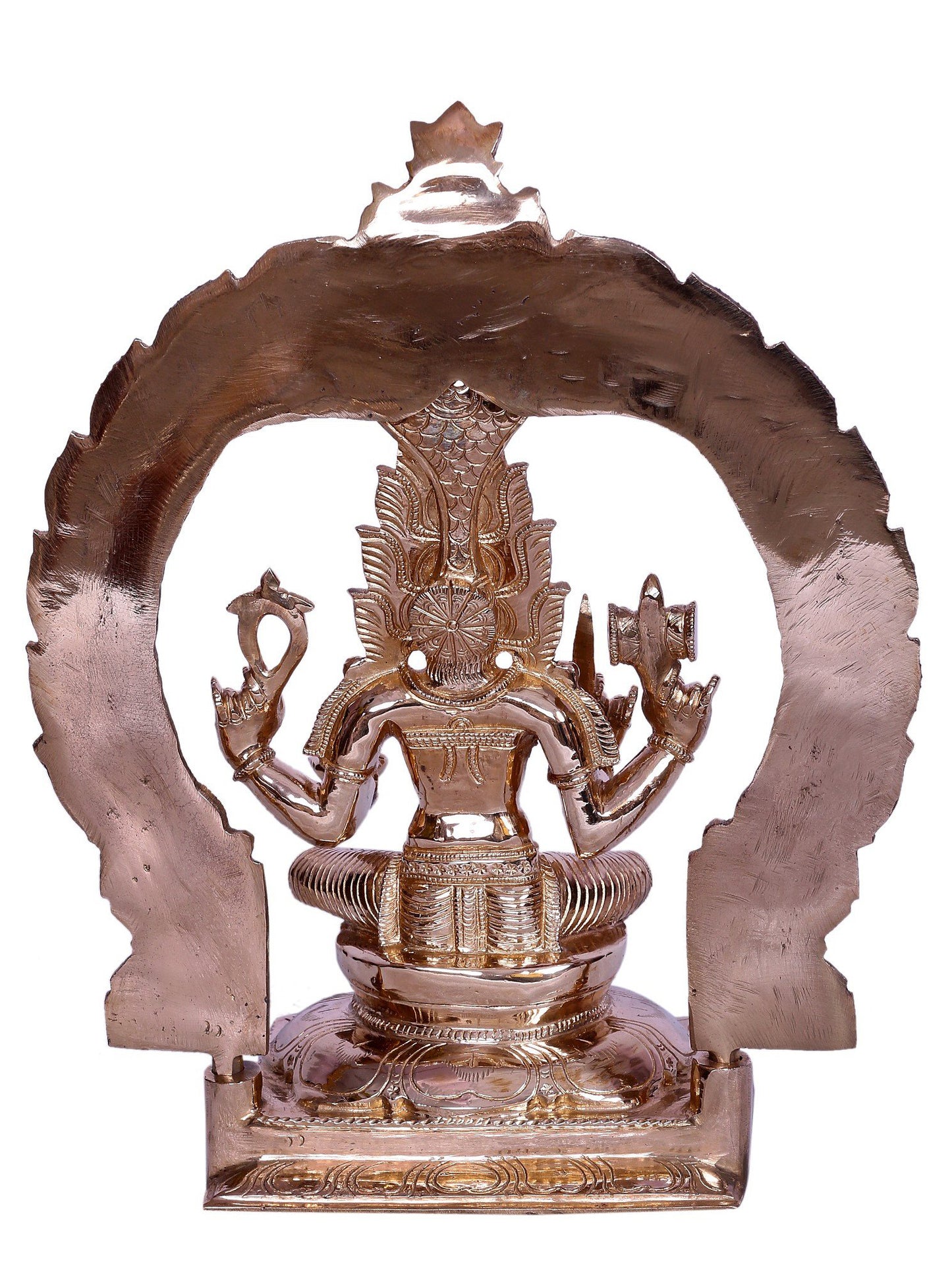 12" Goddess Mariamman (South India Durga) Bronze Statue with Arch | Handmade Idol | Goddess Statue