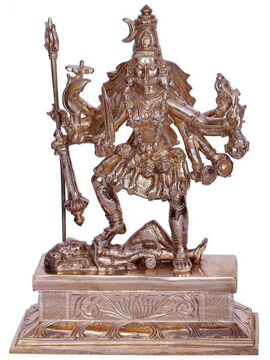 10" Standing Goddess Mahakali | Handmade Idol | Bronze Goddess Mahakali Statue