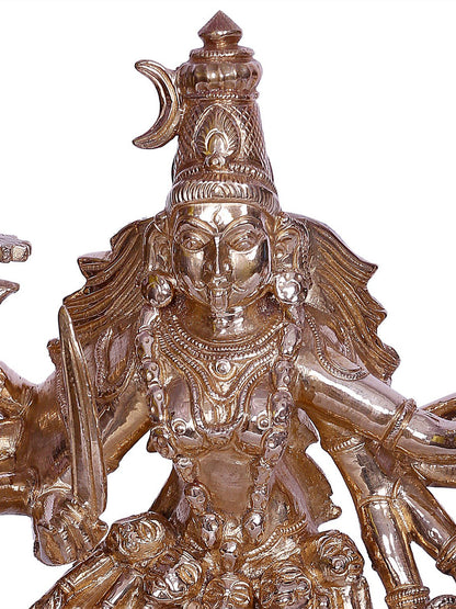 10" Standing Goddess Mahakali | Handmade Idol | Bronze Goddess Mahakali Statue