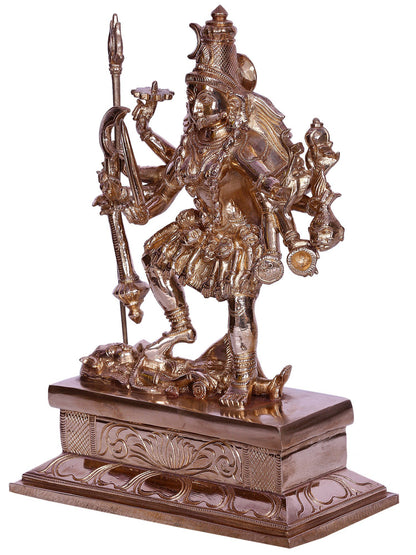 10" Standing Goddess Mahakali | Handmade Idol | Bronze Goddess Mahakali Statue