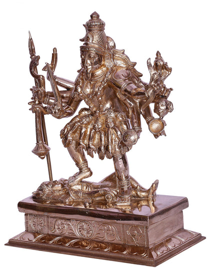 12" Ten Armed Goddess Kali | Handmade Idol | Goddess Kali Bronze Statue | Bronze Figurine