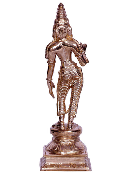 6" Small Goddess Sivagami (Goddess Uma) Bronze Statue | Handmade Idol | Goddess Bronze Statue