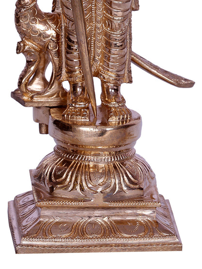 10" Hindu God Subramanya (Kartikeya)   | Handmade | Bronze Sculpture