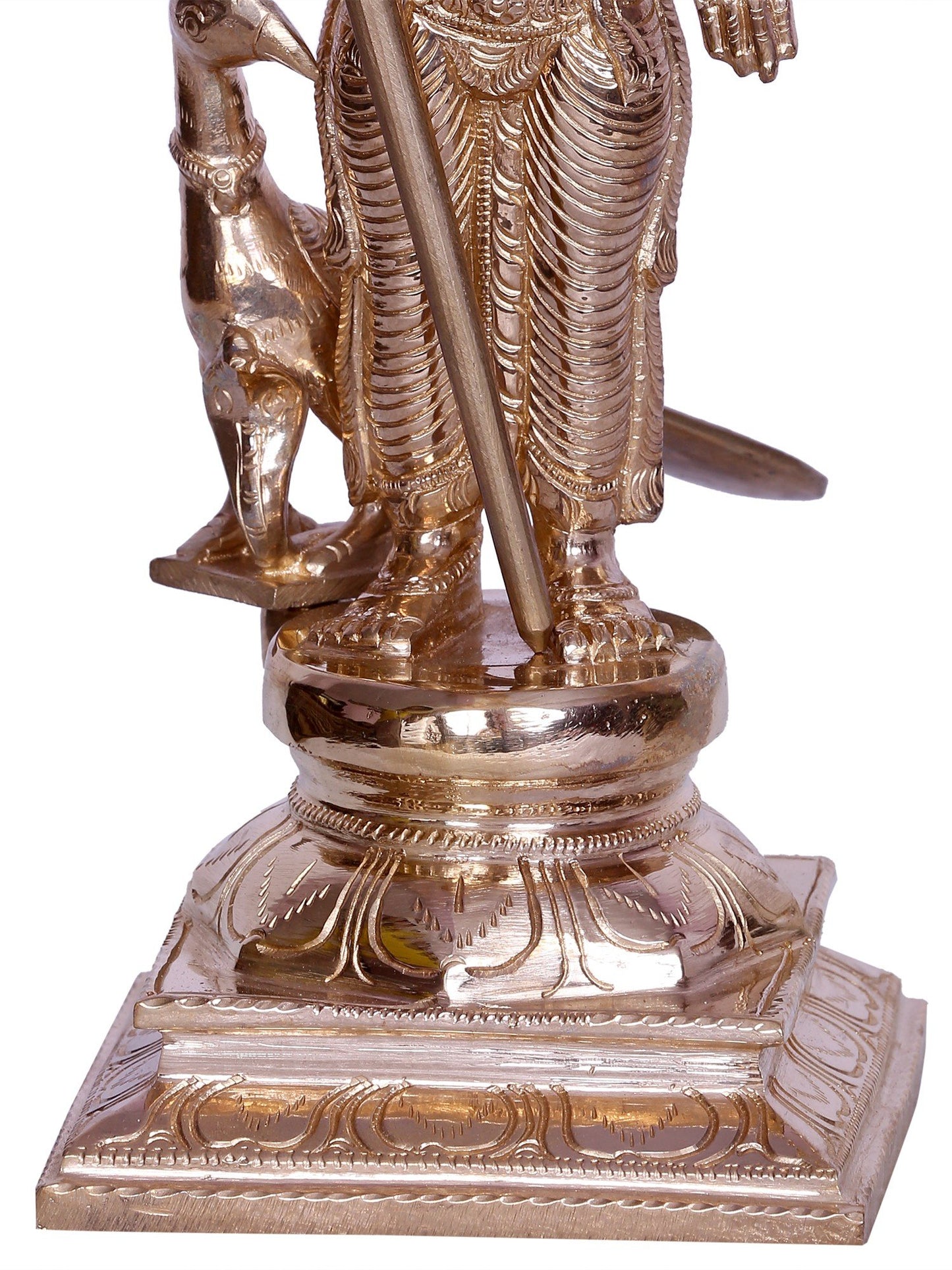 13" Hindu God Subramanya (Murugan) Bronze Figurine | Handmade