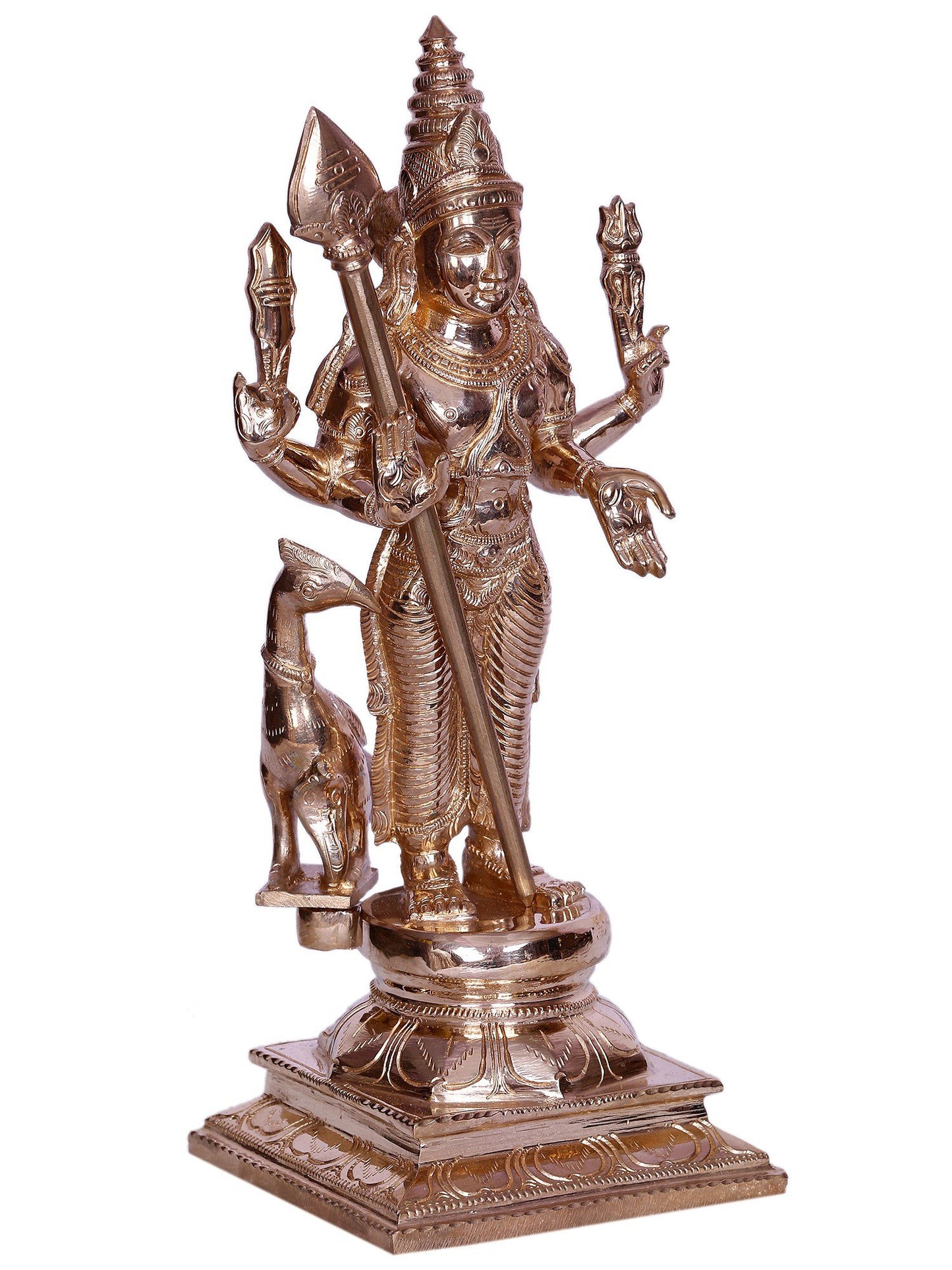 13" Hindu God Subramanya (Murugan) Bronze Figurine | Handmade