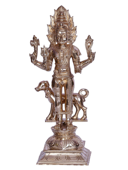 Lord Kaal Bhairava Form Of Lord Shiva | Decorative Bronze Idol | Bronze Statue For Temple